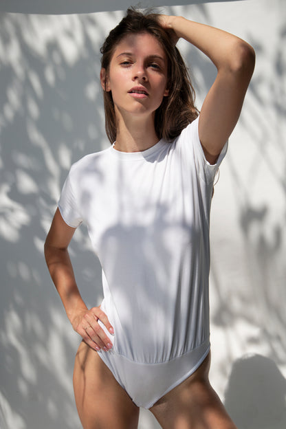 White t-shirt body made of organic cotton